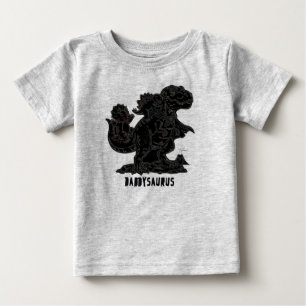 Daddysaurus T-Rex Dinosaur Grafik: Süßer Vater Baby T-shirt