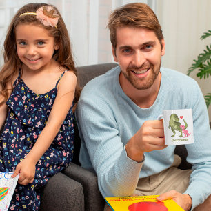 DaddySaurus T-Rex und Baby Girl Dinosaurs Kaffeetasse