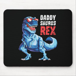 Daddysaurus T-Shirt Vatertagsgeschenke T-Rex Daddy Mousepad