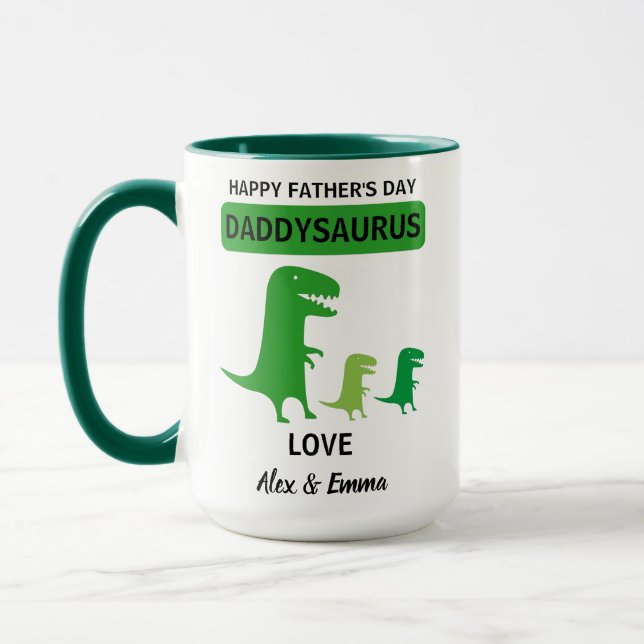 Daddysaurus-Tasse, Tasse des Personalisierten Vate (Links)