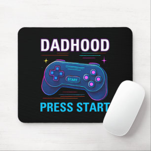 Dadhood Press Start Retro Gamer Design Mouse Pad Mousepad