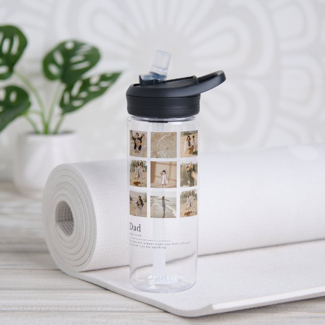 #DadIdealNounWaterBottle Trinkflasche (Yoga (gedreht))