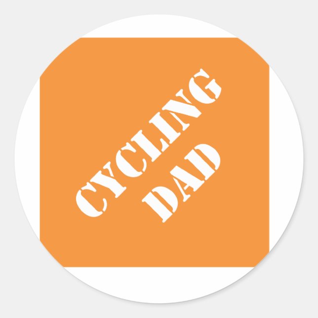 Dadisms Cycling Vater Runder Aufkleber (Vorderseite)