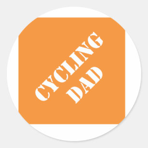 Dadisms Cycling Vater Runder Aufkleber