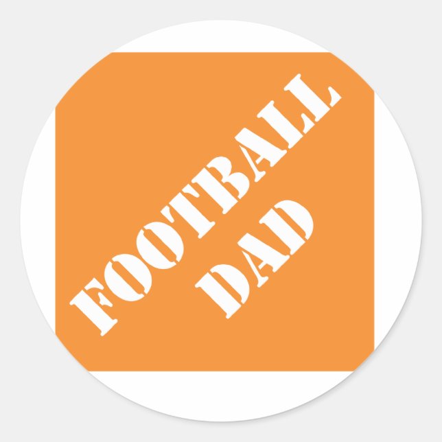 Dadisms Football Vater Runder Aufkleber (Vorderseite)
