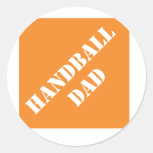 Dadisms Handball Vater Runder Aufkleber