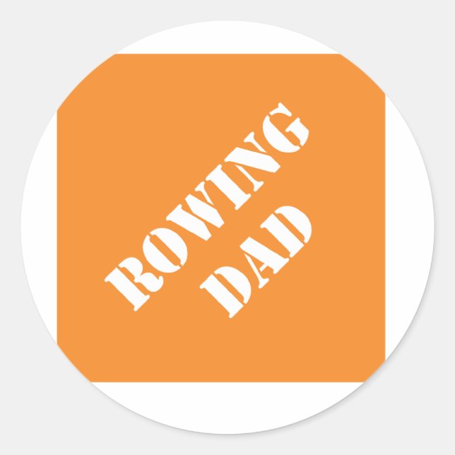Dadisms Rowing Vater Runder Aufkleber (Vorderseite)