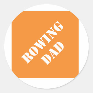 Dadisms Rowing Vater Runder Aufkleber