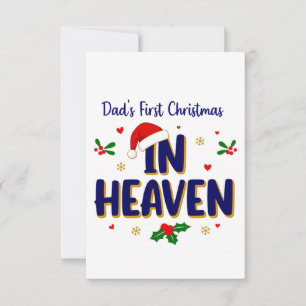Dads erstes Weihnachten im Himmel Gedenk  Karte