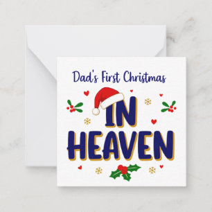 Dads erstes Weihnachten im Himmel Gedenk  Mitteilungskarte