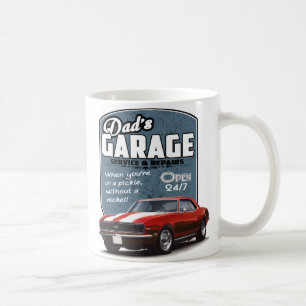 Dads Garage Roter Camaro 1968 Kaffeetasse