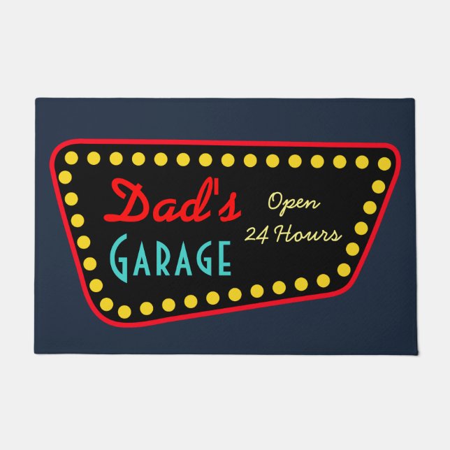  Dad's Garage Sign Doormat  Fußmatte (Vorderseite)