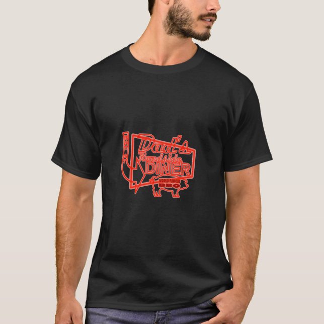 Dads Roadside Diner Neon T-Shirt (Vorderseite)