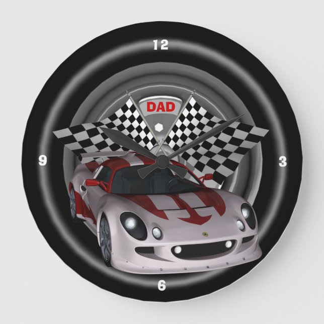 Dad's # wall Clock Große Wanduhr (Vorderseite)