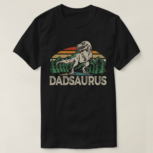 Dadsaurus Dinosaur Papa Vater Saurus Vater's Day T-Shirt (Design vorne)