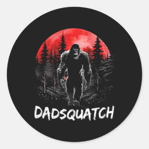 Dadsquatch Lustiger Bigfoot Vater Sasquatch Yeti G Runder Aufkleber