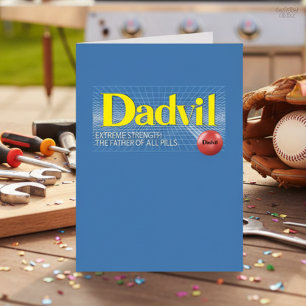 Dadvil Extreme Strength Lustiger Vatertag Grußkart