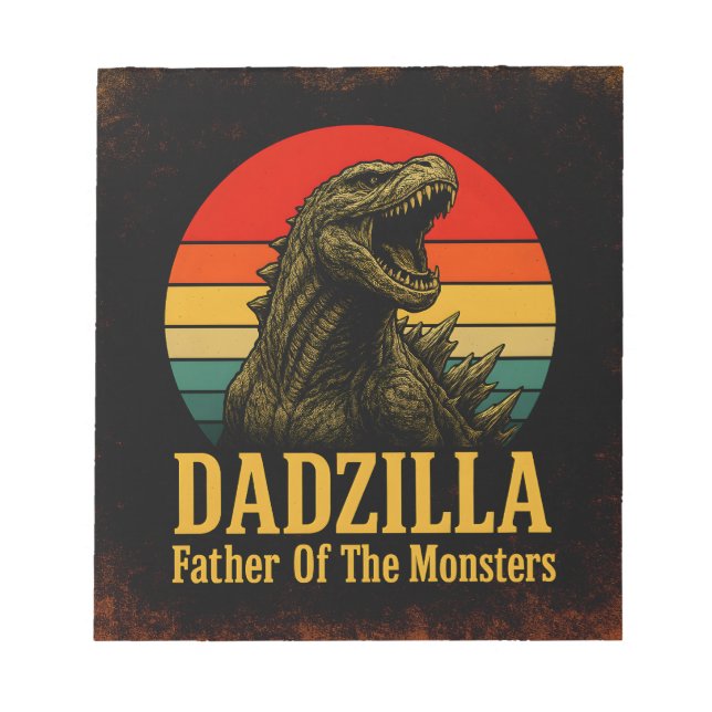 Dadzilla Vater der Monster Vatertag Notizblock (Vorderseite)