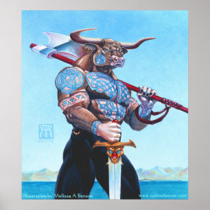 Daedalus Minotaur von Kreta-Druck Poster