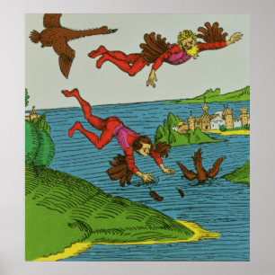 Daedalus und Ikarus, 15. Jahrhundert Poster