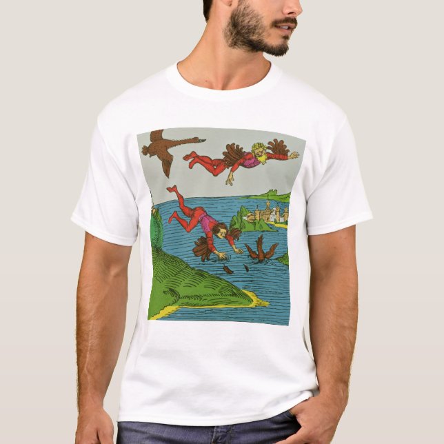 Daedalus und Ikarus, 15. Jahrhundert T-Shirt (Vorderseite)
