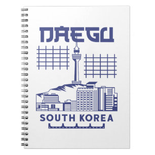 Daegu Südkorea Moderne Skyline Grafikdesign Notizblock