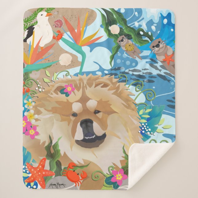 DAEJA MAKING WAVES Medium Sherpa Decke Sherpadecke (Vorderseite)