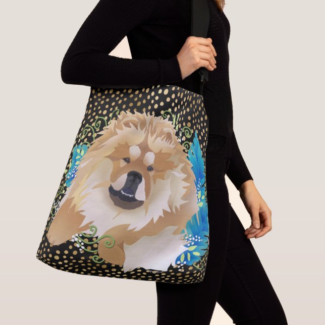 DAEJA VU Chow-Chow (schwarzes Gold) crossbody oder Tragetaschen Mit Langen Trägern (Von Nahem)