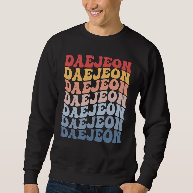 Daejeon City Groovy Retro Sweatshirt (Vorderseite)