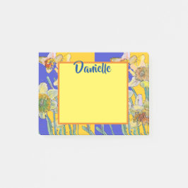 Daffodic Watercolor Art Womans Name Post It Notes Post-it Klebezettel