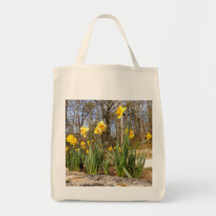 Daffodien in Osterläden Tote Beutel Tragetasche