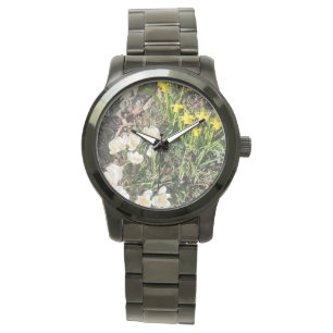 Daffodien und Crocus Watch Armbanduhr