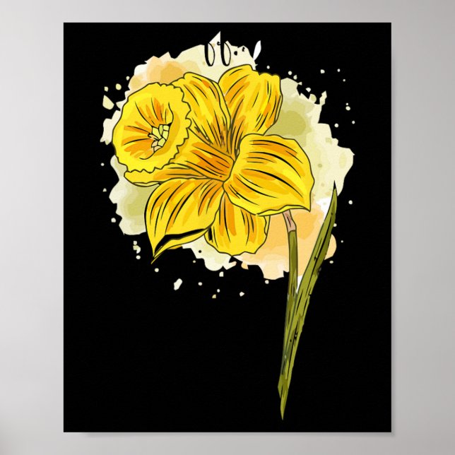 Daffodil Blume Blumenfrühlings-Ostern Da Poster (Vorne)