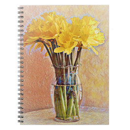 Daffodil Blume Still Life Art Journal Notizblock