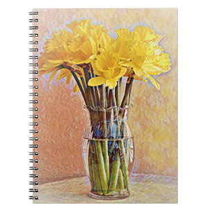 Daffodil Blume Still Life Art Journal Notizblock