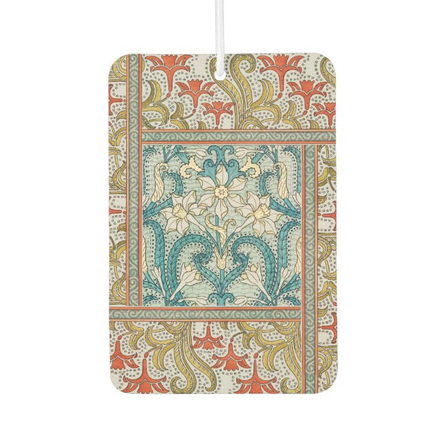 Daffodil chintz art nouveau Blume Wallpaper Autolufterfrischer (Vorderseite)