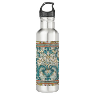 Daffodil chintz art nouveau Blume Wallpaper Edelstahlflasche