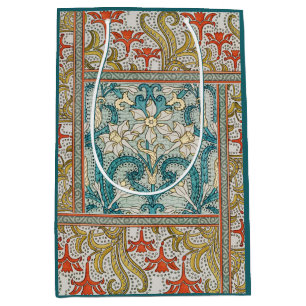 Daffodil chintz art nouveau Blume Wallpaper Mittlere Geschenktüte