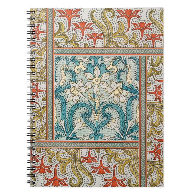 Daffodil chintz art nouveau Blume Wallpaper Notizblock (Vorderseite)