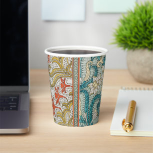 Daffodil chintz art nouveau Blume Wallpaper Pappbecher