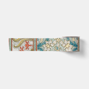 Daffodil chintz art nouveau Blume Wallpaper Satinband