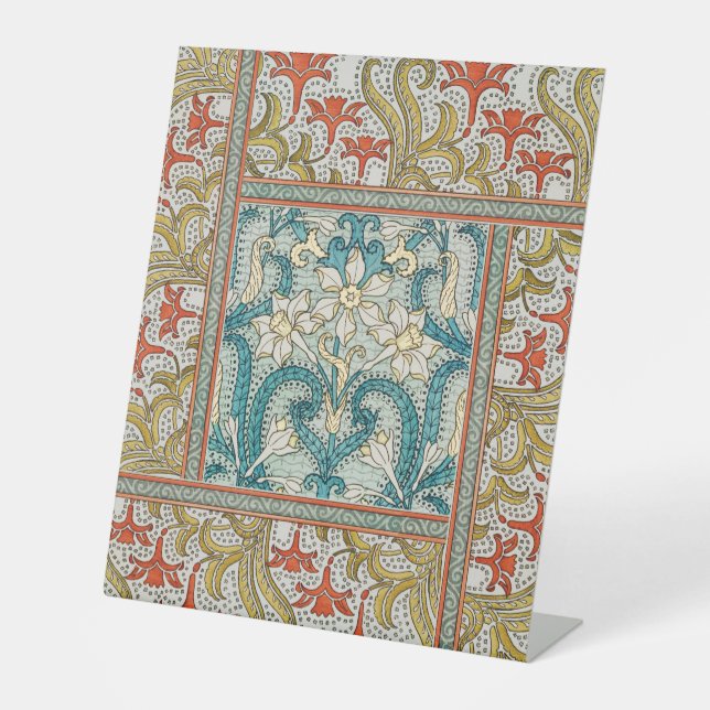 Daffodil chintz art nouveau Blume Wallpaper Sockelschild (Vorderseite)