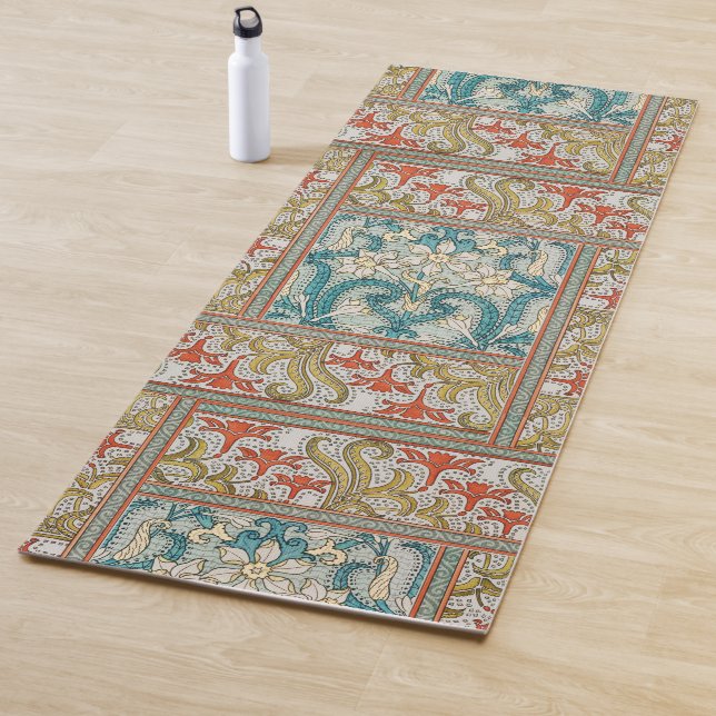 Daffodil chintz art nouveau Blume Wallpaper Yogamatte (Beispiel)
