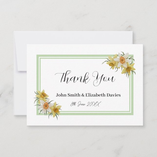 Daffodil Danke-Card Dankeskarte (Vorderseite)