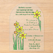 Daffodil Dream Wedding Invitation