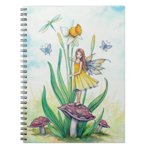 Daffodil Fairy Fantasy Art Notizblock