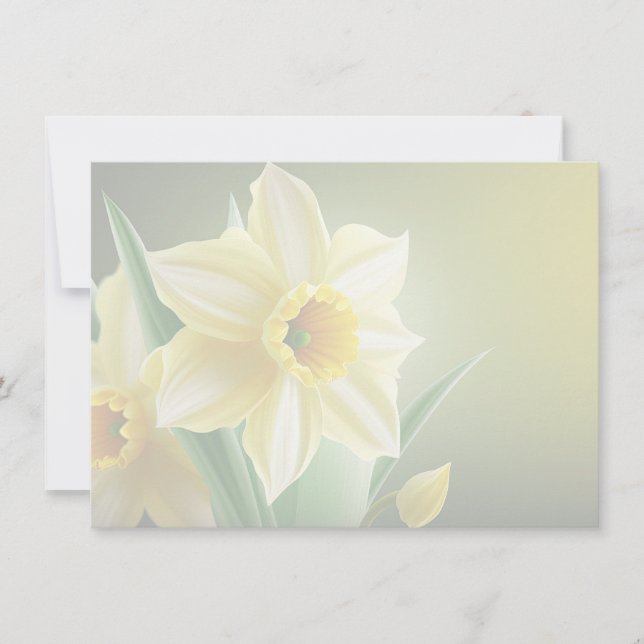 Daffodil Flat Note Card Mitteilungskarte (Vorderseite)