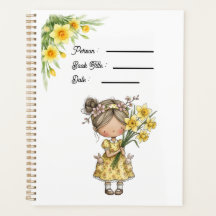 Daffodil Flowers Book Cover Planner