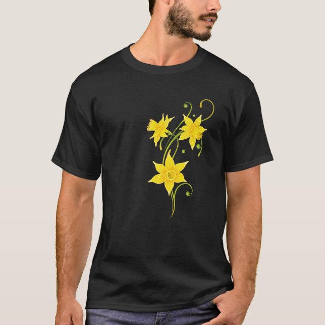 Daffodil Flowers Design For Spring And Easter Holi T-Shirt (Vorderseite)