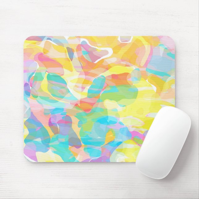 Daffodil-Gelbe Pastel Abstrakt Mousepad (Mit Mouse)